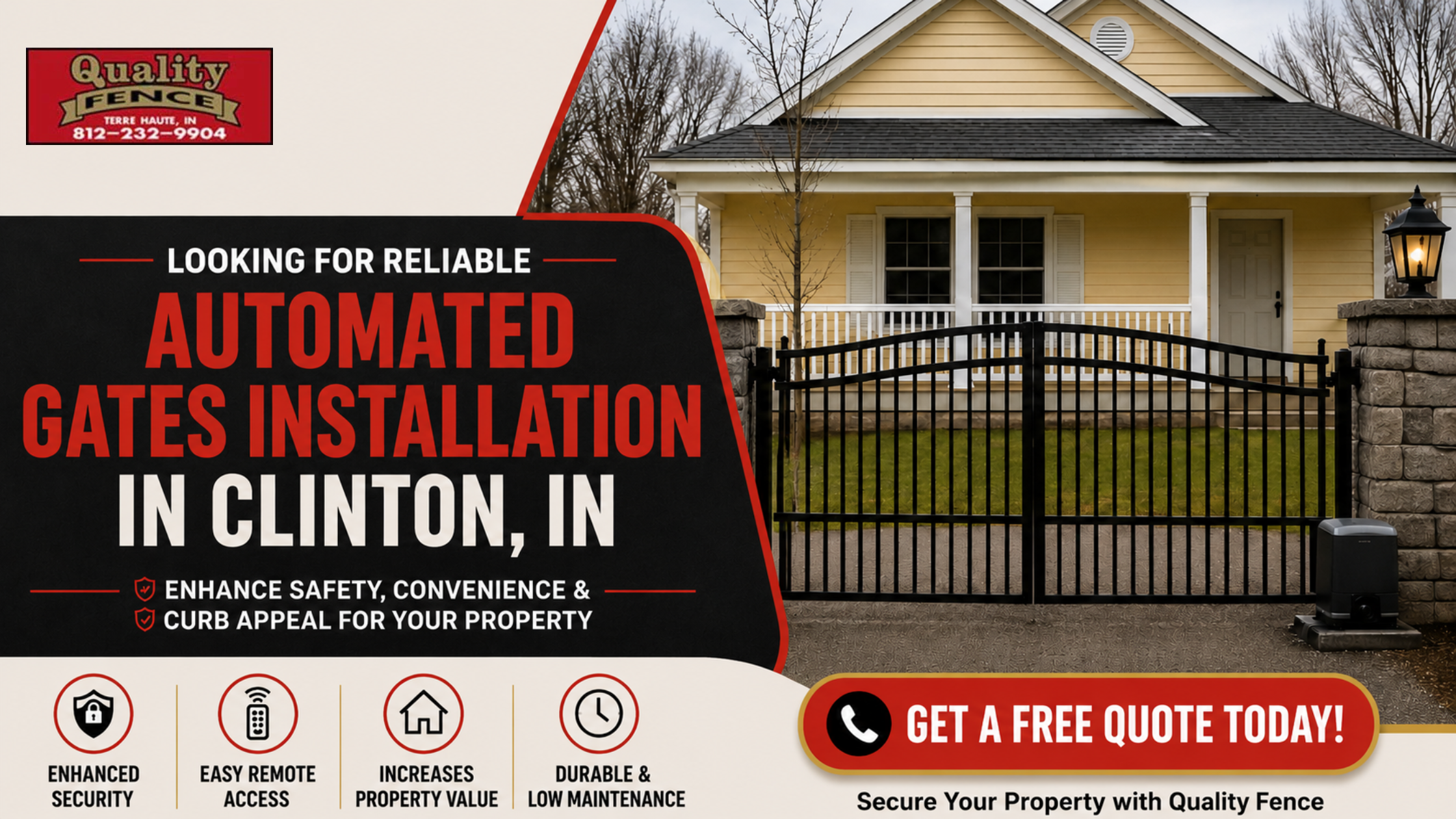 Automated gates installation in Clinton, IN