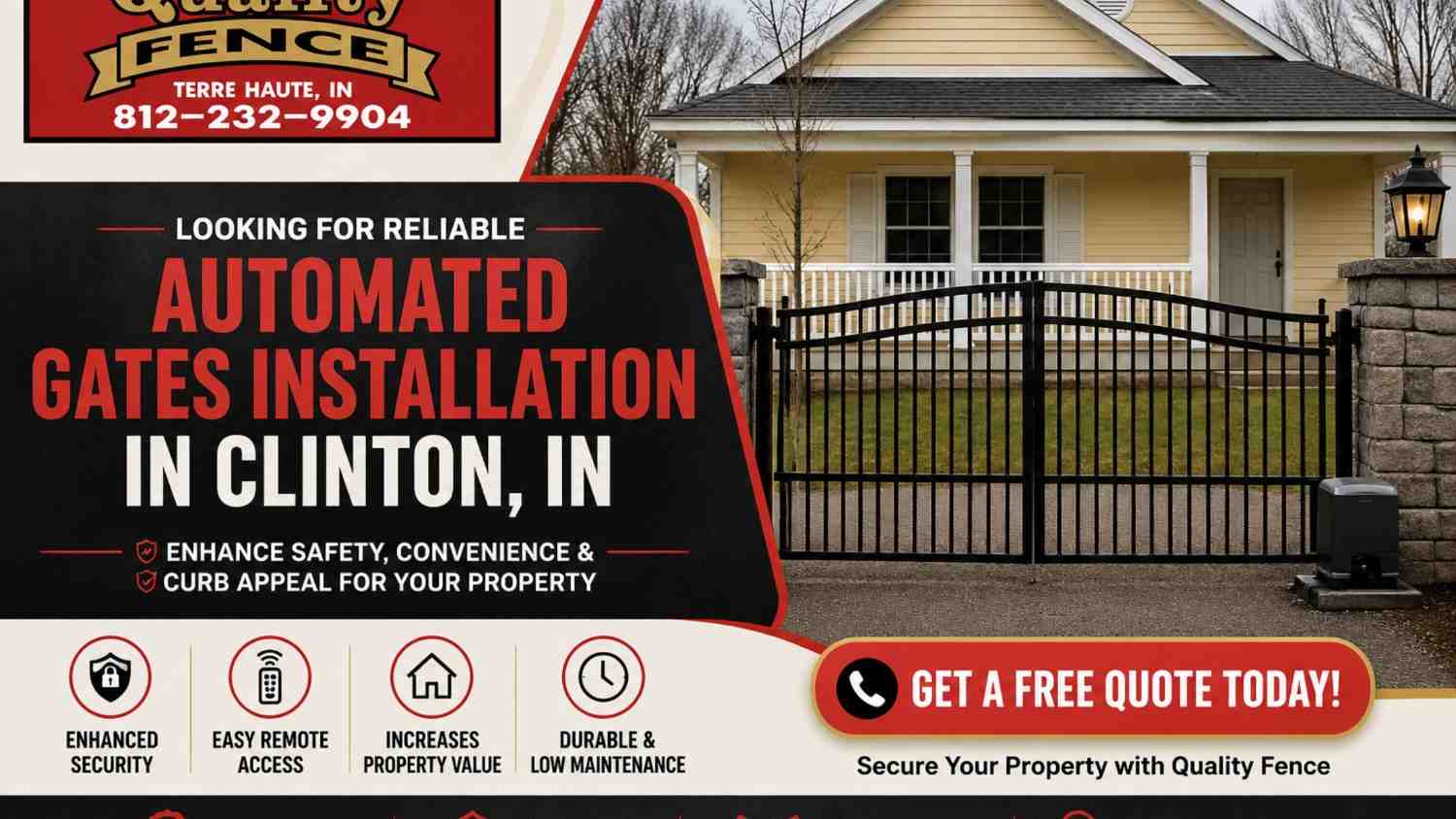 Automated gates installation in Clinton, IN