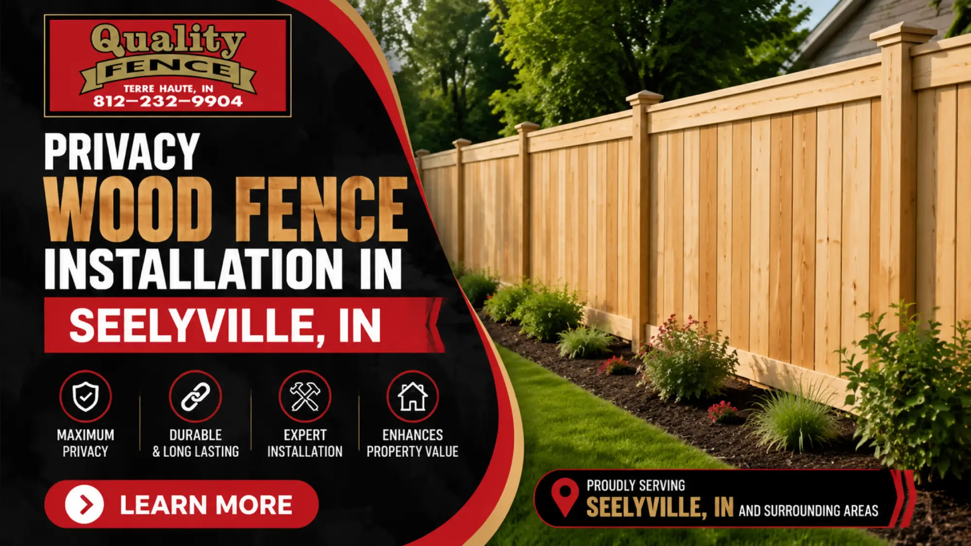 Privacy Wood Fence Installation in Seelyville, IN - Learn More